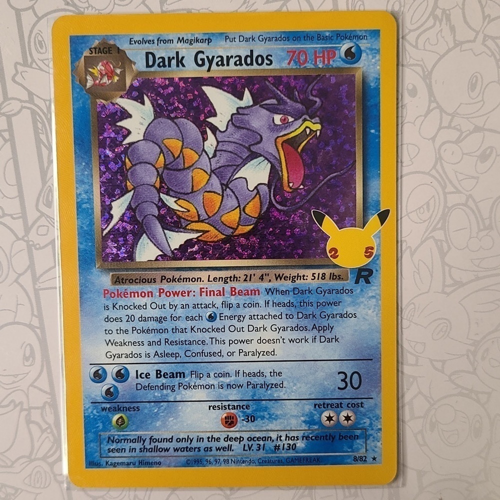 Dark Gyarados 8/82 25th Anniversary Celebration Pokemon TCG